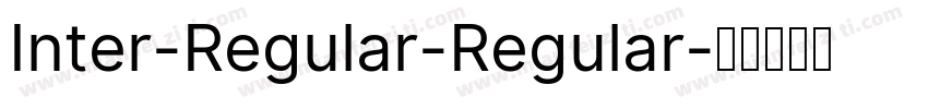 Inter-Regular-Regular字体转换