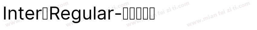 Inter一Regular字体转换