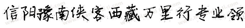 信阳豫南侠客西藏万里行专业领队藏体字体转换