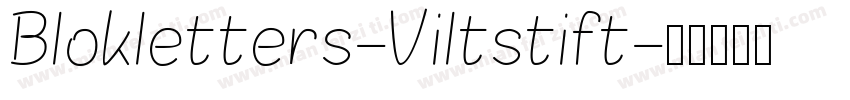 Blokletters-Viltstift字体转换
