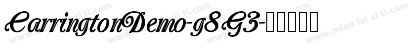 CarringtonDemo-g8G3字体转换