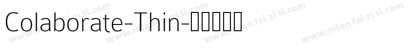 Colaborate-Thin字体转换
