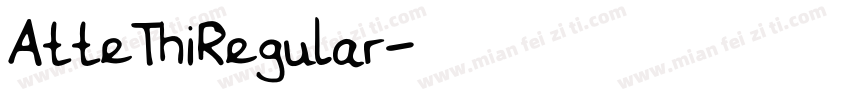 AtteThiRegular字体转换