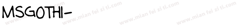 MSGOTHI字体转换