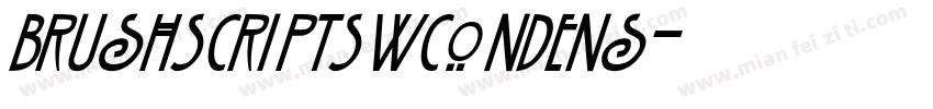 BrushScriptSWCondens字体转换