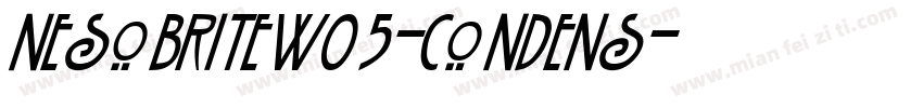 NesobriteW05-Condens字体转换