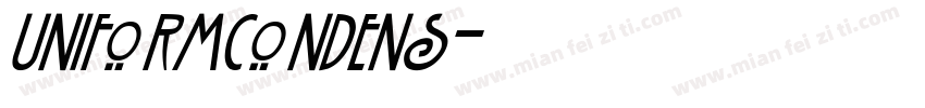 UniformCondens字体转换