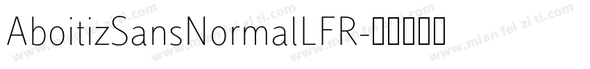 AboitizSansNormalLFR字体转换