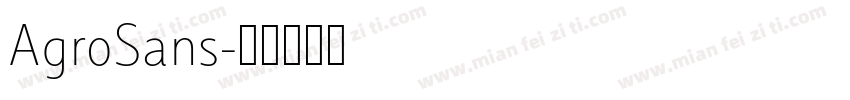 AgroSans字体转换