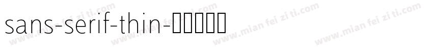 sans-serif-thin字体转换