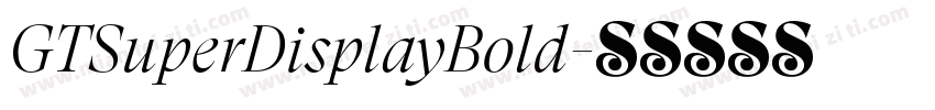 GTSuperDisplayBold字体转换