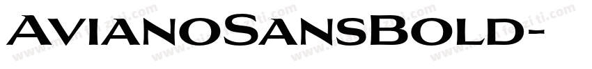 AvianoSansBold字体转换