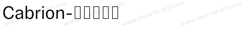 Cabrion字体转换