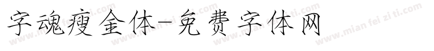 字魂瘦金体字体转换