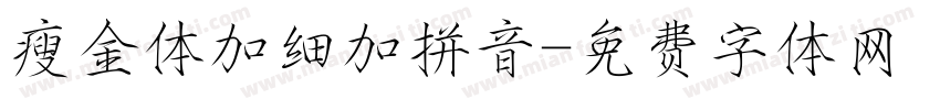 瘦金体加细加拼音字体转换