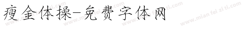 瘦金体操字体转换