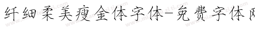 纤细柔美瘦金体字体字体转换
