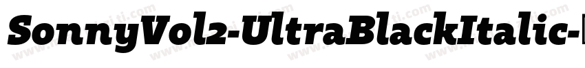 SonnyVol2-UltraBlackItalic字体转换