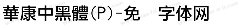 華康中黑體(P)字体转换