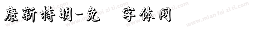 康新特明字体转换