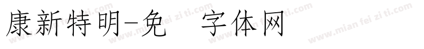 康新特明字体转换