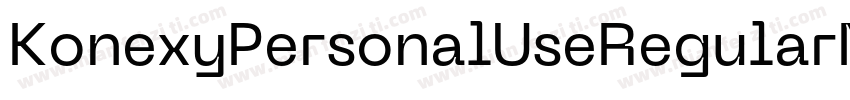KonexyPersonalUseRegularNeueMachina字体转换
