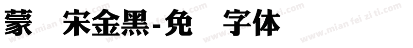 蒙纳宋金黑字体转换