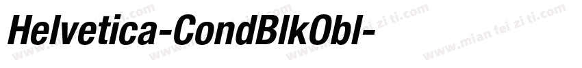 Helvetica-CondBlkObl字体转换