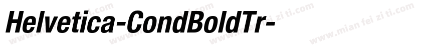 Helvetica-CondBoldTr字体转换