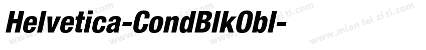 Helvetica-CondBlkObl字体转换