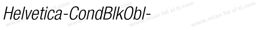 Helvetica-CondBlkObl字体转换