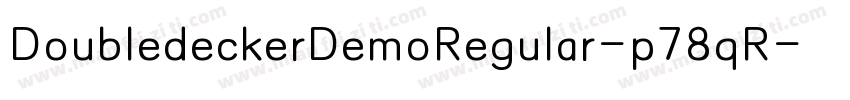 DoubledeckerDemoRegular-p78qR字体转换