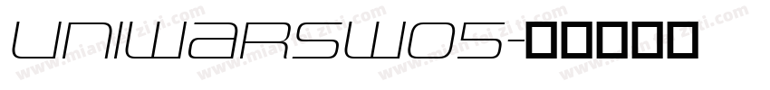 UniwarsW05字体转换