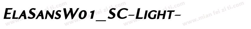 ElaSansW01_SC-Light字体转换
