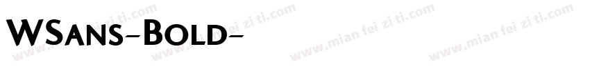 WSans-Bold字体转换