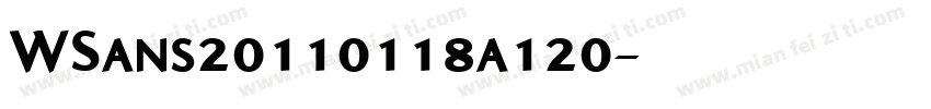 WSans20110118a120字体转换