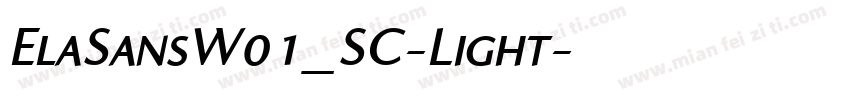 ElaSansW01_SC-Light字体转换