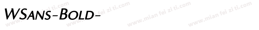 WSans-Bold字体转换