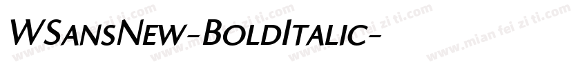 WSansNew-BoldItalic字体转换