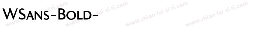 WSans-Bold字体转换