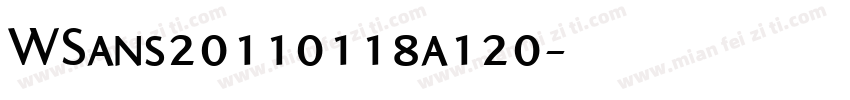 WSans20110118a120字体转换