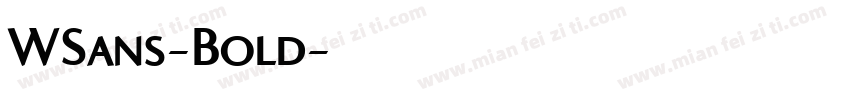 WSans-Bold字体转换