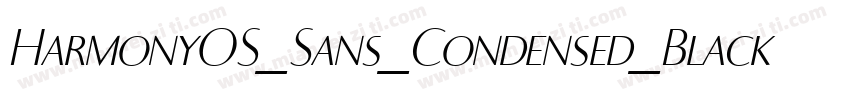 HarmonyOS_Sans_Condensed_Black_Ital字体转换
