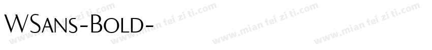 WSans-Bold字体转换