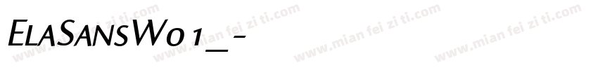 ElaSansW01_字体转换