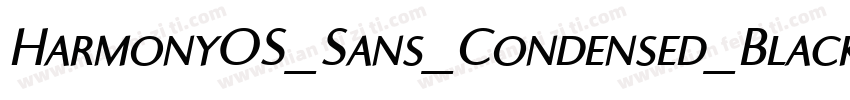 HarmonyOS_Sans_Condensed_Black_Ital字体转换
