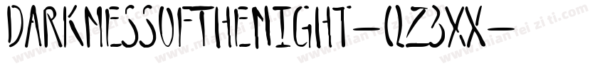DarknessOfTheNight-qZ3Xx字体转换