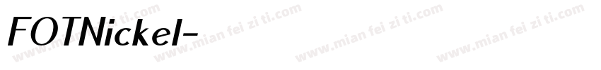 FOTNickel字体转换