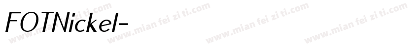 FOTNickel字体转换