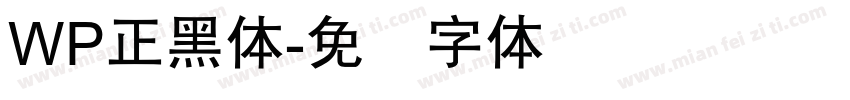 WP正黑體字体转换